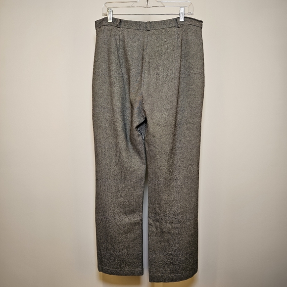 Jessica grey business office formal wide winter lined wool pants size 12 US - Picture 4 of 8